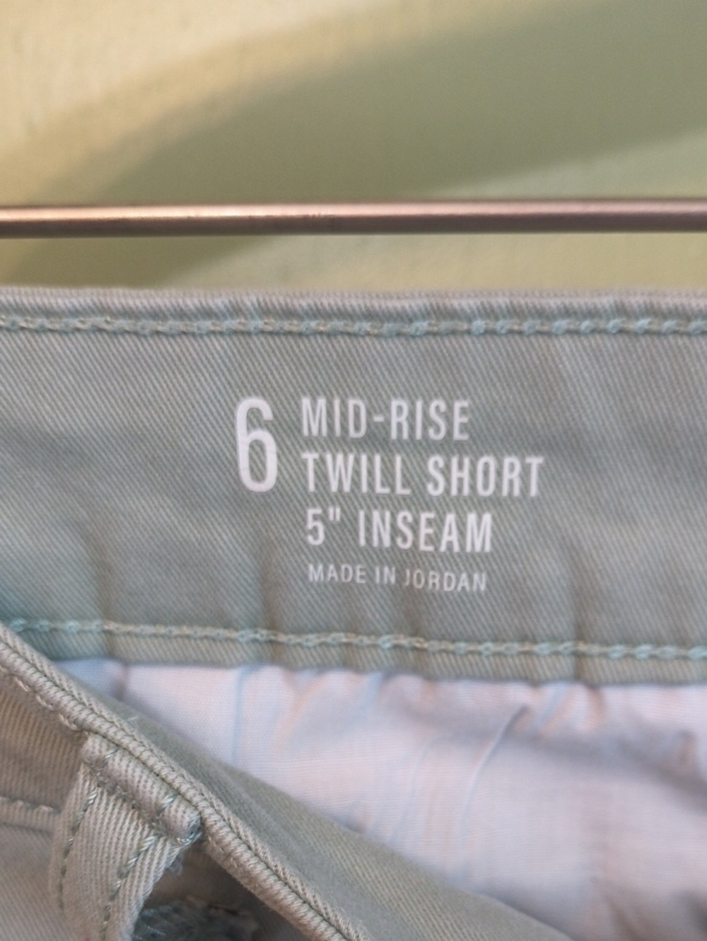 Women's ANA Mid Rise Twill Short 5" Inseam Sage 6 - Picture 7 of 11